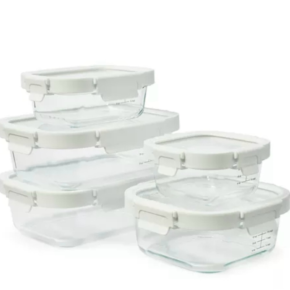 Sur La Table 10 piece glass food storage set.